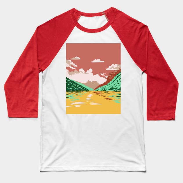 Ba Be National Park in Bac Kan Province Vietnam WPA Art Deco Poster Baseball T-Shirt by patrimonio